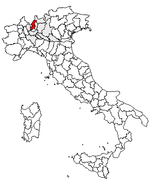 Lage der Provinz Como innerhalb Italiens
