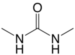 Strukturformel von N,N′-Dimethylharnstoff
