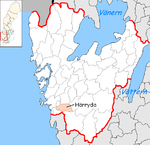 Lage der Gemeinde Härryda