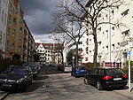 Nedlitzer Straße, Blick auf den Kronprinzendamm