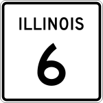 Straßenschild der Illinois State Route 6