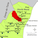 Localització de Museros respecte de l'Horta Nord.png
