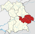 Locator map RB Niederbayern in Bavaria.svg