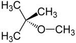 Strukturformel Methyl-tert-butylether