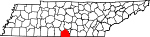 Map of Tennessee highlighting Lincoln County.svg