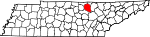 Map of Tennessee highlighting Overton County.svg
