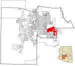 Maricopa County Incorporated and Planning areas Mesa highlighted.svg