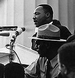 Martin Luther King, Jr. hält seine "I Have a Dream"-Rede beim March on Washington for Jobs and Freedom