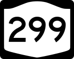 Straßenschild der New York State Route 299