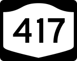 Straßenschild der New York State Route 417