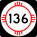Straßenschild der New Mexico State Route 136
