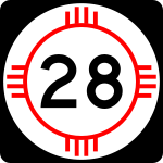 Straßenschild der New Mexico State Route 28