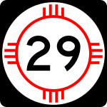 Straßenschild der New Mexico State Route 29