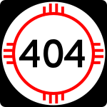 Straßenschild der New Mexico State Route 404