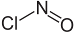 Strukturformel von Nitrosylchlorid