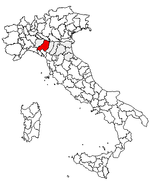 Lage der Provinz Parma innerhalb Italiens