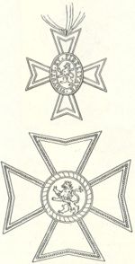 Ridderkruis Vierde Klasse en borstkruis van de Commandeurs in de Wilhelmsorde van Hessen Kassel.