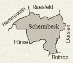 Nachbargemeinden und -städte Schermbecks