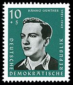 Hanno Günther auf einer DDR-Briefmarke