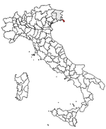 Lage der Provinz Triest innerhalb Italiens