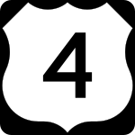 Straßenschild des U.S. Highways 4