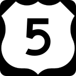 Straßenschild des U.S. Highways 5
