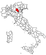 Lage der Provinz Verona innerhalb Italiens