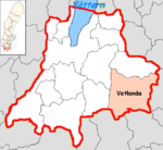Lage der Gemeinde Vetlanda