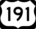Straßenschild des U.S. Highways 191