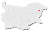 Karte von Bulgarien, Position von Dewnja hervorgehoben