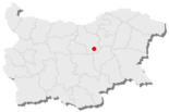 Karte von Bulgarien, Position von Elena hervorgehoben