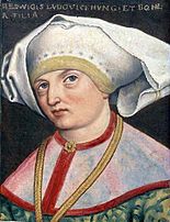 Hedwig von Anjou, anonymes Porträt aus dem 15. Jahrhundert