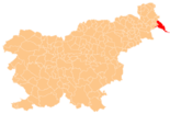 Karte von Slowenien, Position von Lendava hervorgehoben