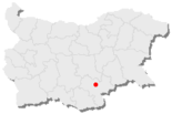 Karte von Bulgarien, Position von Charmanli hervorgehoben