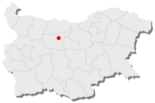 Karte von Bulgarien, Position von Lowetsch hervorgehoben