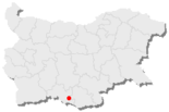 Karte von Bulgarien, Position von Madan (Bulgarien) hervorgehoben