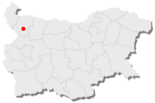 Karte von Bulgarien, Position von Montana hervorgehoben