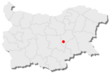 Karte von Bulgarien, Position von Karanowo hervorgehoben