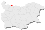Karte von Bulgarien, Position von Orjachowo hervorgehoben