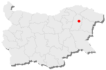 Karte von Bulgarien, Position von Pliska hervorgehoben