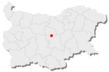 Karte von Bulgarien, Position von Schipka hervorgehoben