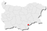 Karte von Bulgarien, Position von Swilengrad hervorgehoben
