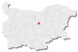 Karte von Bulgarien, Position von Trjawna hervorgehoben