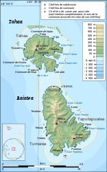 Karte von Raiatea und Tahaa
