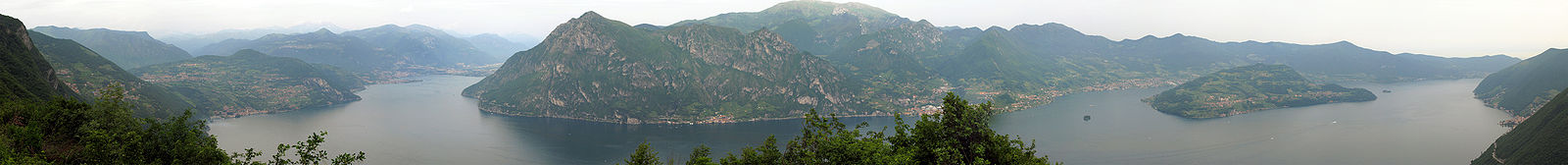 Panorama von Belvedere / Parzanica auf den Lago d'Iseo