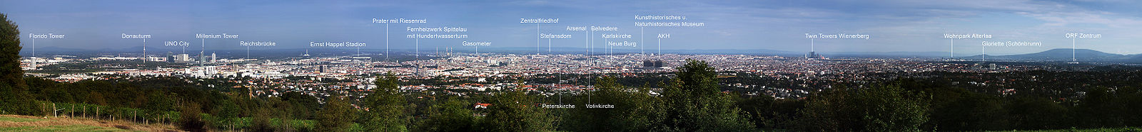 Panoramablick auf das Wiener Becken vom „Himmel“ aus östlich gesehen (2005)