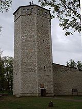 Turm der Burg von Paide, von wo aus der Aufstand seinen Ausgang genommen hat