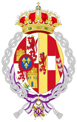 Coat of Arms of Maria Christina of Austria as Queen Dowager of Spain.svg