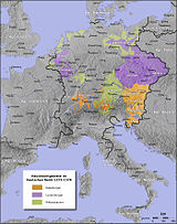 Brandenburg im Hausmachtsgefüge des Heiligen Römischen Reiches 1373 beim Übergang auf die Luxemburger