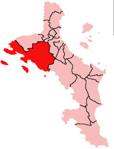 Lage Port Glauds auf Mahé